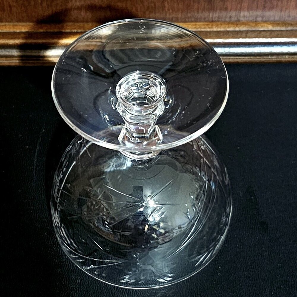 Cambridge Montrose Champagne Sherbet Glass stemware 3" short stem 4oz botanicals - Picture 8 of 12
